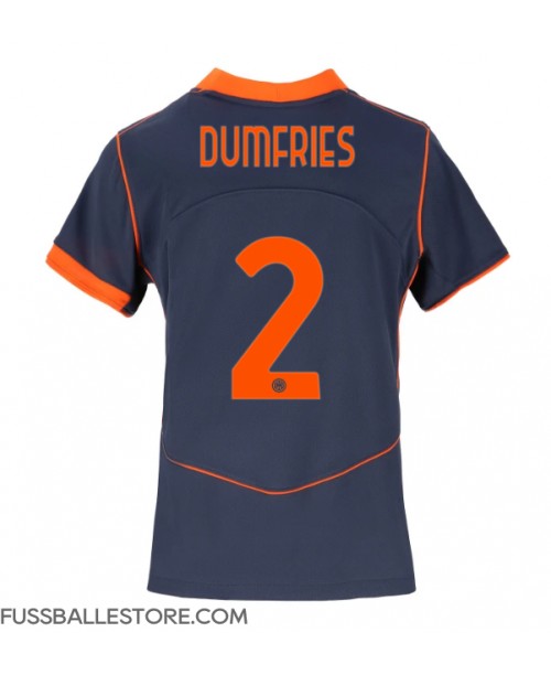 Günstige Inter Milan Denzel Dumfries #2 3rd trikot Damen 2025-26 Kurzarm Günstige Inter Milan Denzel Dumfries #2 3rd trikot Damen 2025-26 Kurzarm